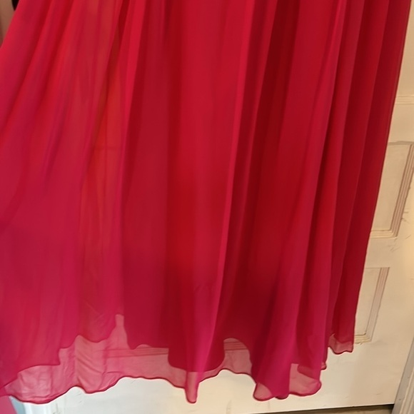 Vintage Cache' Silk Sweetheart Strapless Maxi Formal Gown - Coral, Pink, Black 2 - Picture 4 of 8